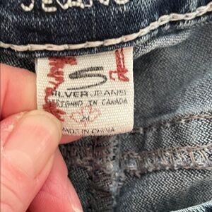 Silver Jeans Dark Blue Ankle Crop Jeans